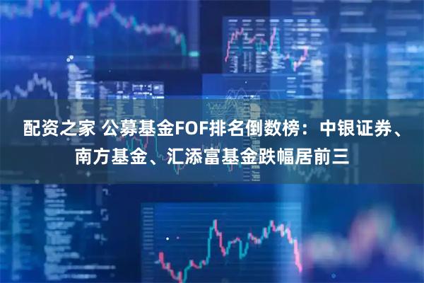 配资之家 公募基金FOF排名倒数榜：中银证券、南方基金、汇添富基金跌幅居前三